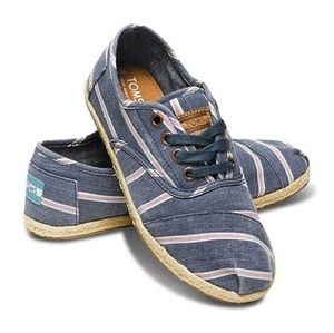 Toms navy stripe Cordonea perfect condition